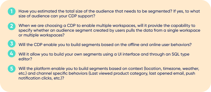 Tärkeimmät kysymykset, joita sinun tulee kysyä arvioidessasi CDP:iden segmentointia