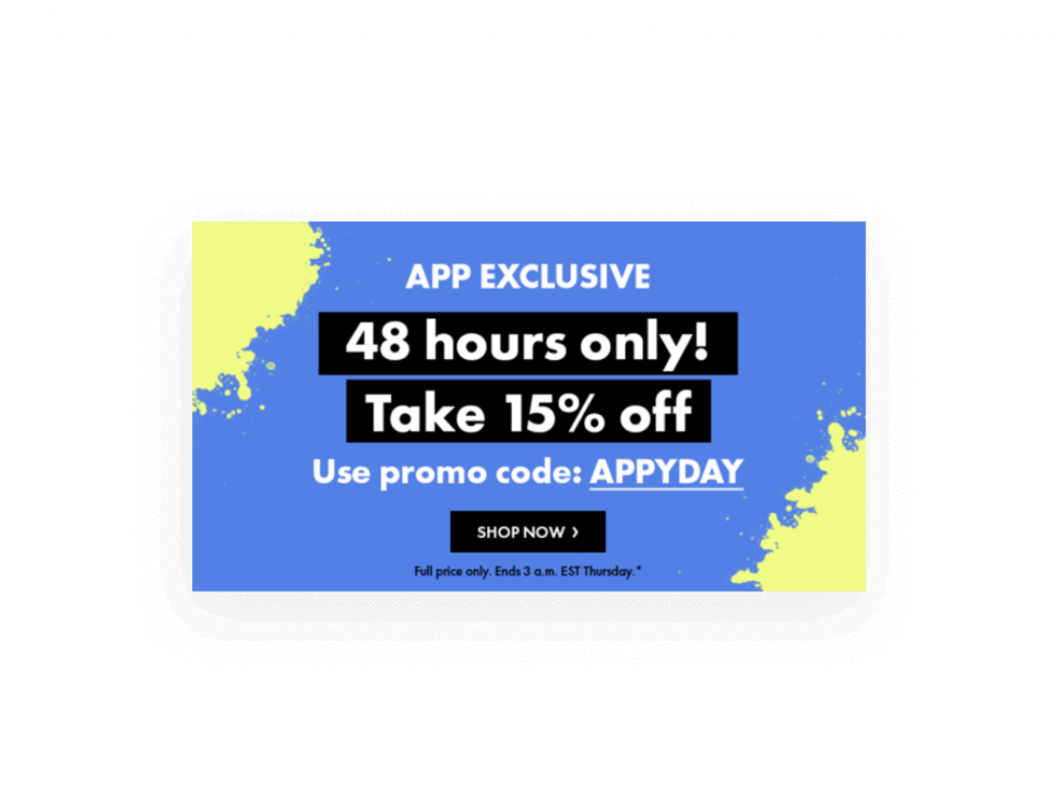 Create exclusive app-only coupon codes to encourage mobile app downloads