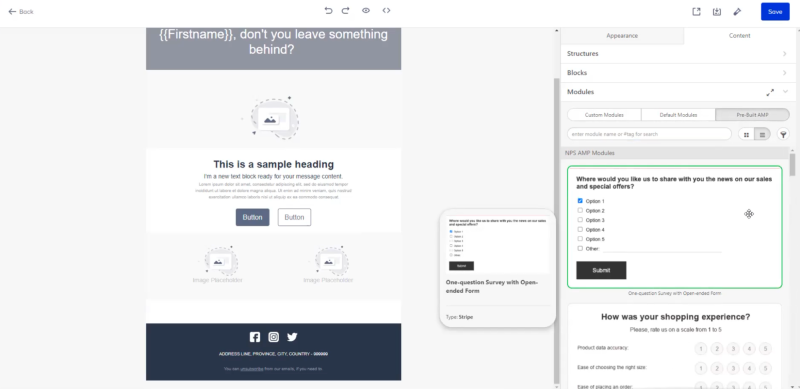 Insider email builder dynamic content