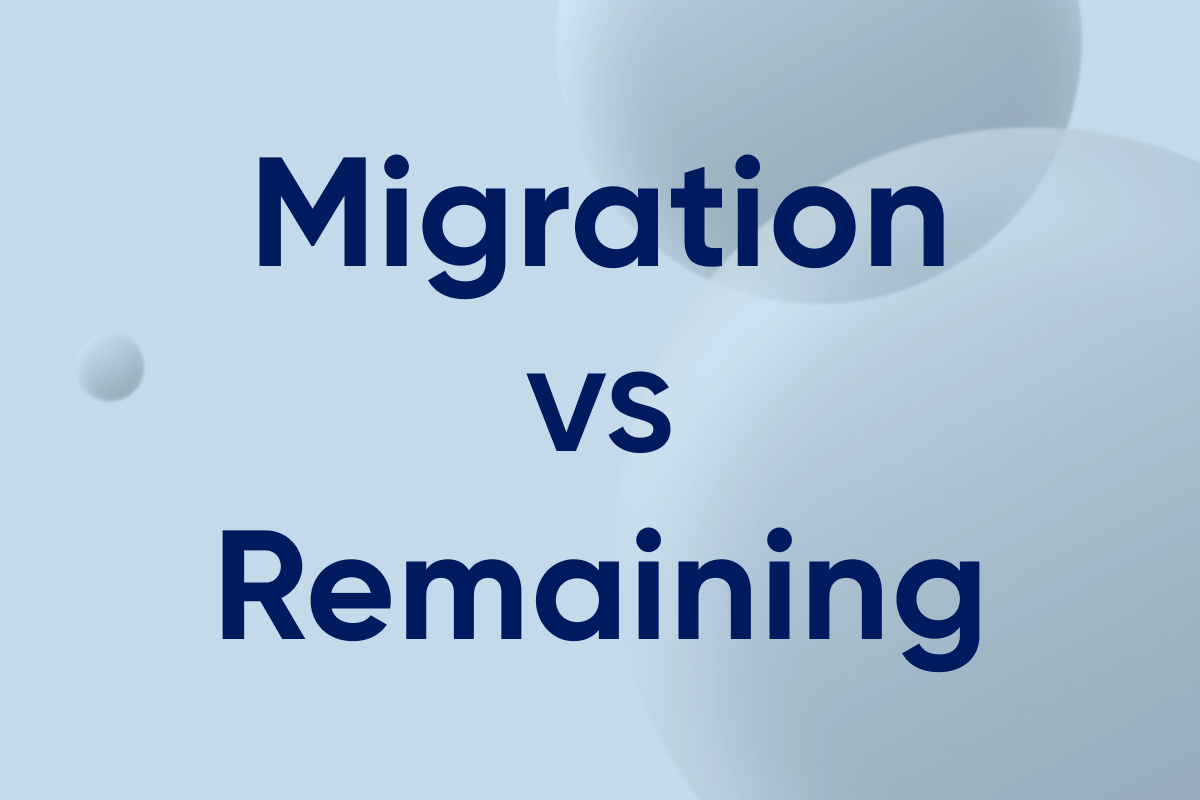 The benefits of migrating vs. remaining