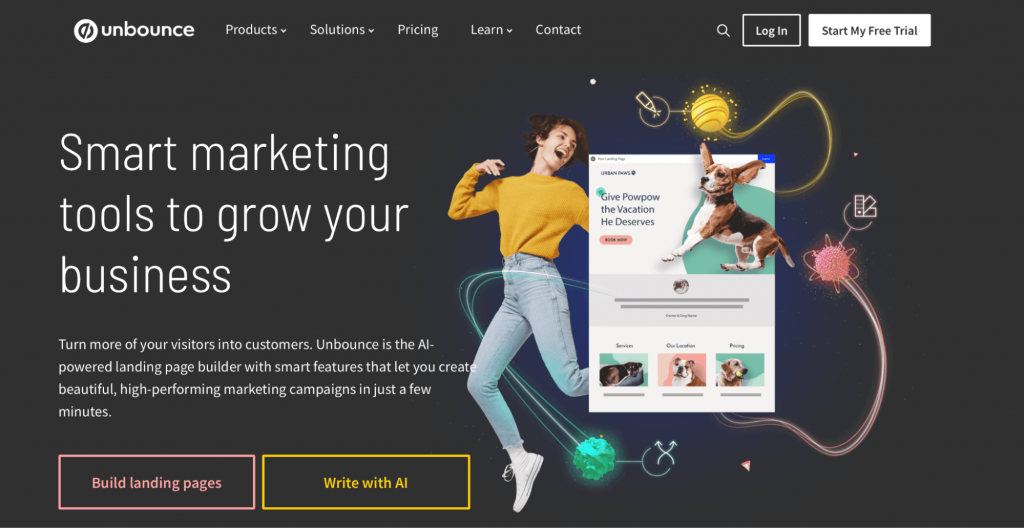 Unbounce homepage