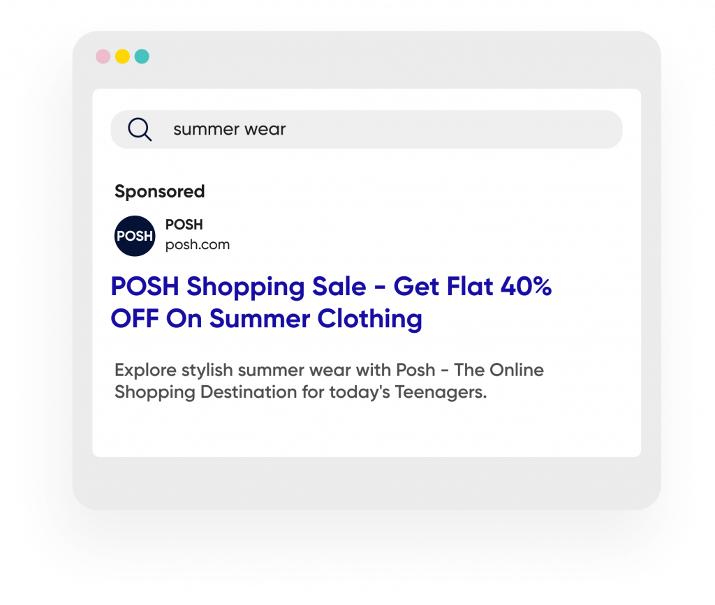 Google Ad offering 15% off first online purchase