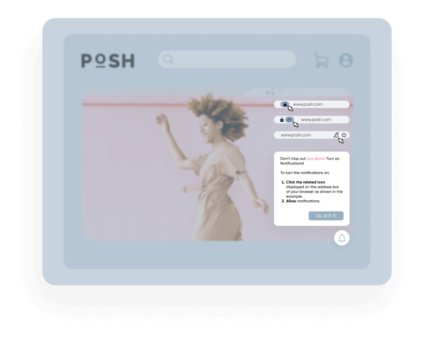 Insider web push notifications consent