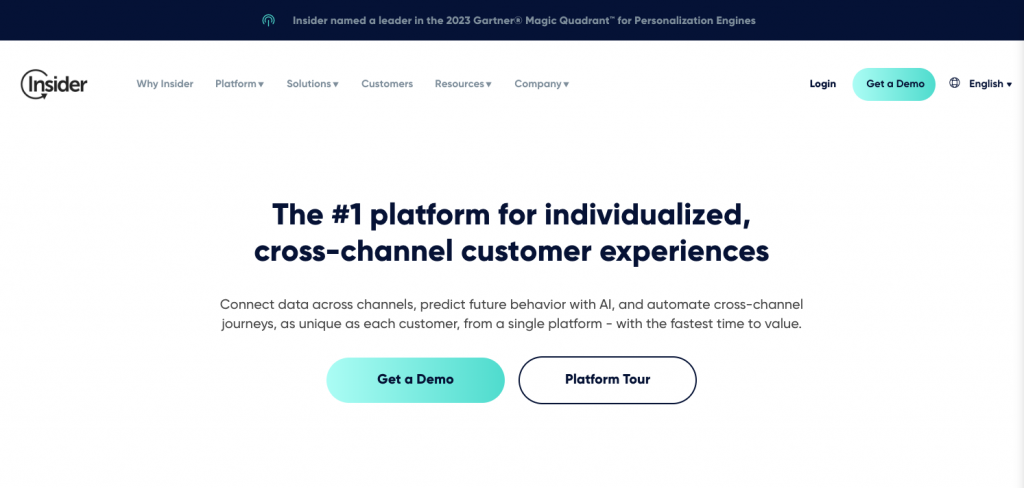 Insider is the #1 platform for individualized, cross-channel customer experiences.