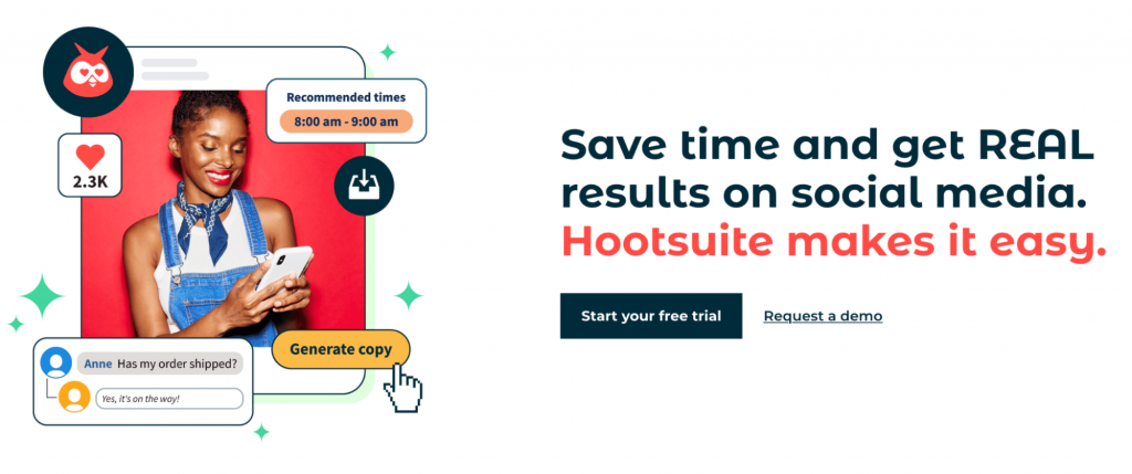 Hootsuite homepage