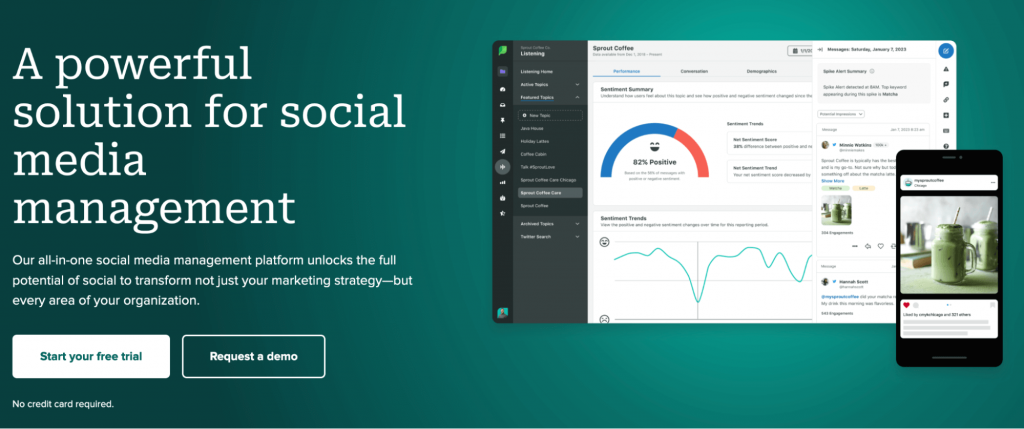 Sprout Social homepage