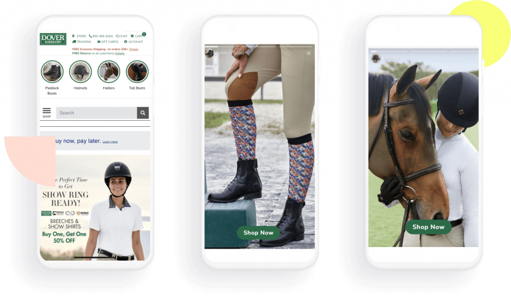 Dover Saddlery InStory engaging mobile stories for product discovery