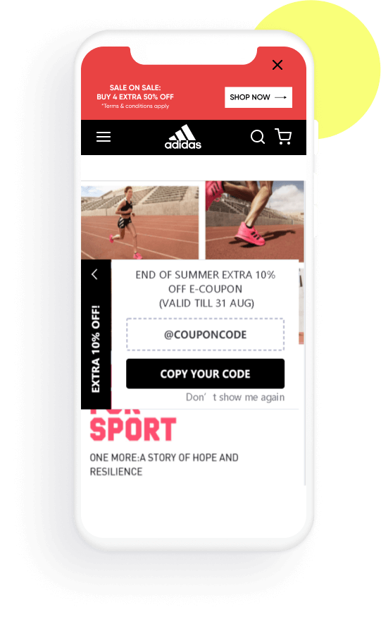 Insider's targeted coupon codes for Adidas