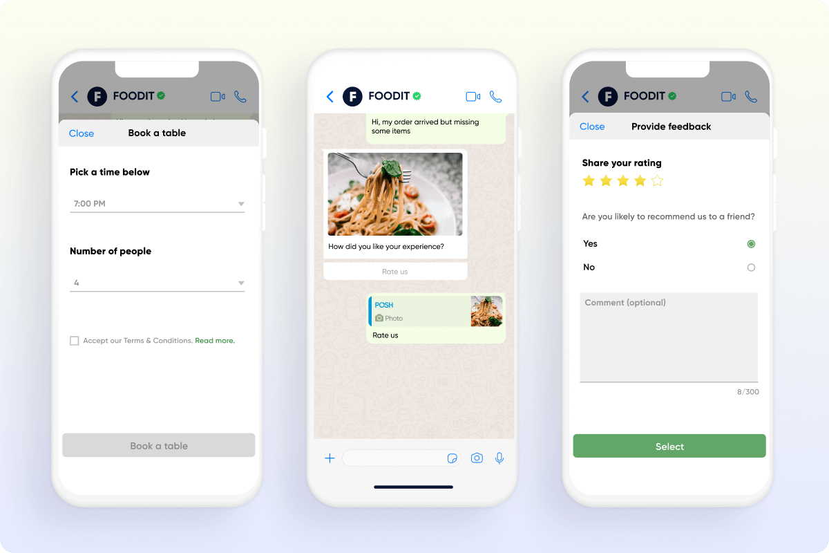 WhatsApp Flows for Food & Delivery