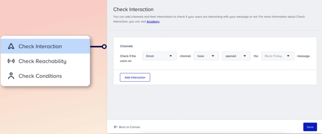 Elemento de “check”de fluxo de interação do Architect da Insider