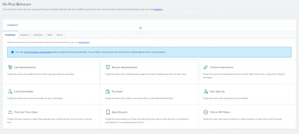 Segment your customers using 120+ traits, behaviors, and attributes across categories