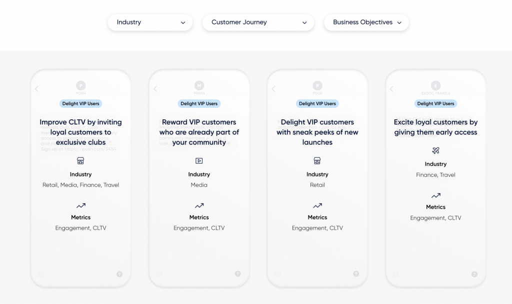 SMS templates for different scenarios