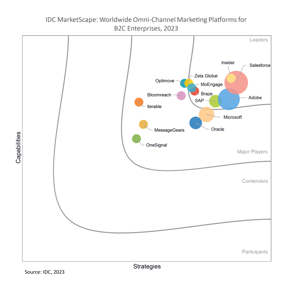 IDC Marketspace: Worldwide Omni-Channel Marketing Platforms for B2C Enterprises, 2023