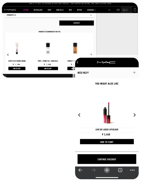 MAC Cosmetics product personalization with Smart Recommender