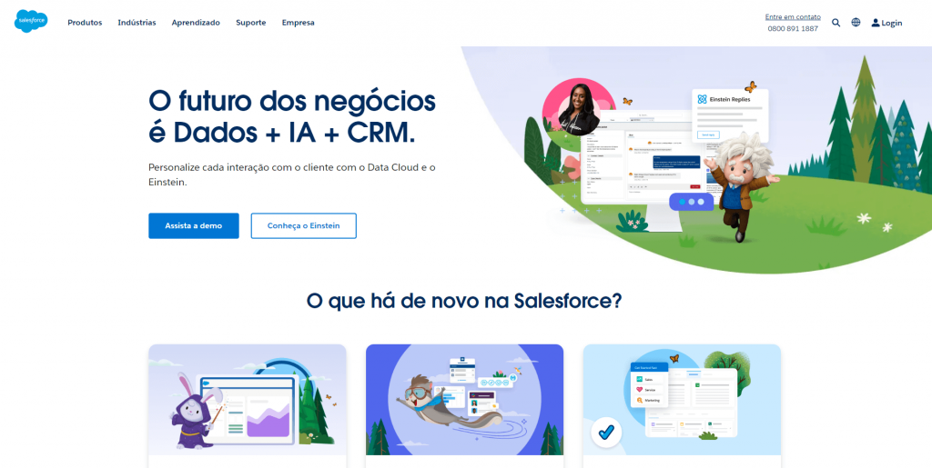 Página inicial da Salesforce Marketing Cloud