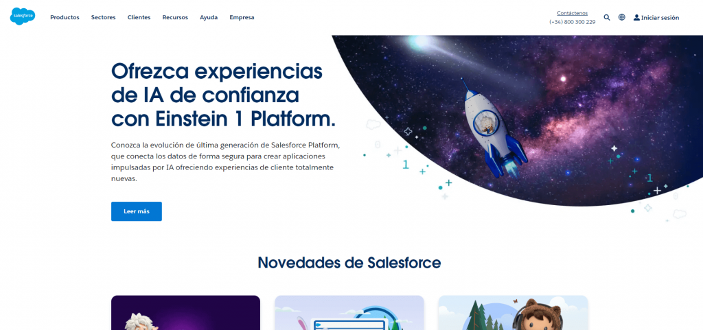 Página inicial da Salesforce Marketing Cloud