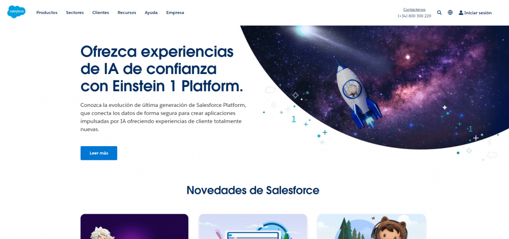 Salesforce Marketing Cloud página principal