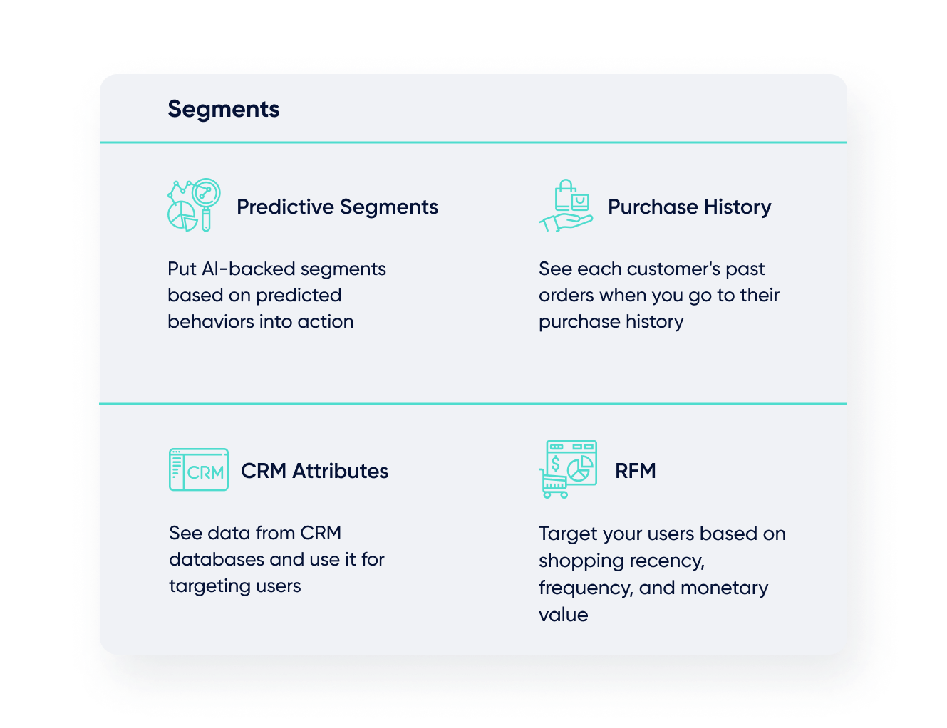 With Insider, you can segment customers by analyzing their behaviors