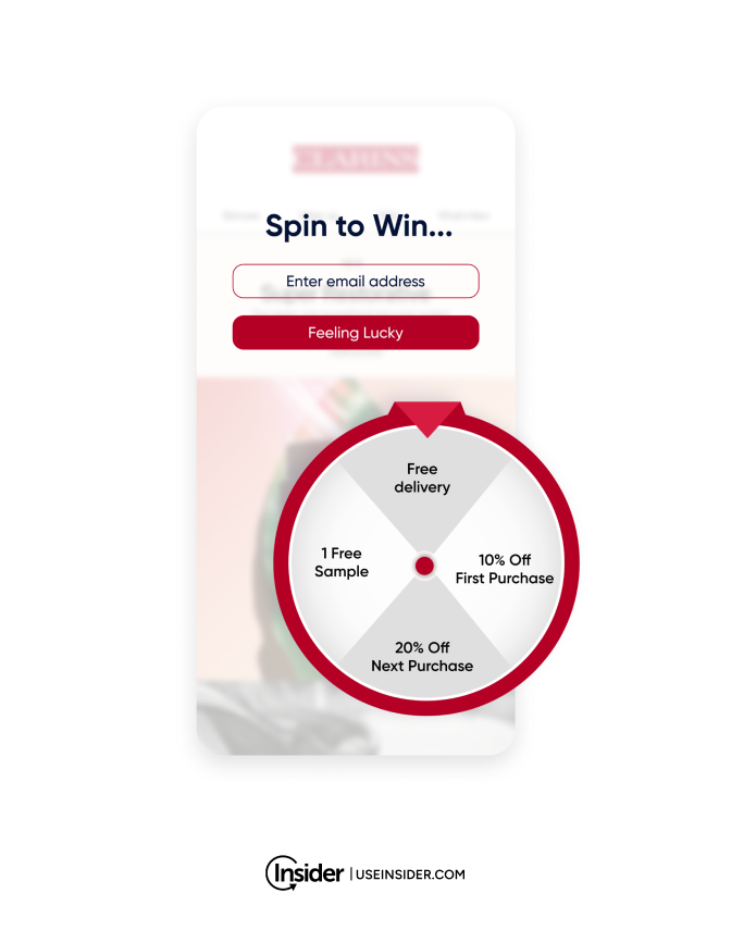 Clarins uses Insider’s Spin the Wheel to increase lead collection by 45%