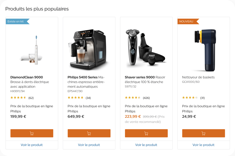 estudo de caso da Insider Philips, recomendações personalizadas de produtos de sites