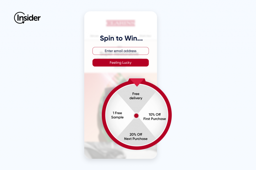 Clarins used Insider to launch “The Beauty Wheel” to inject excitement and urgency into its lead capture strategy