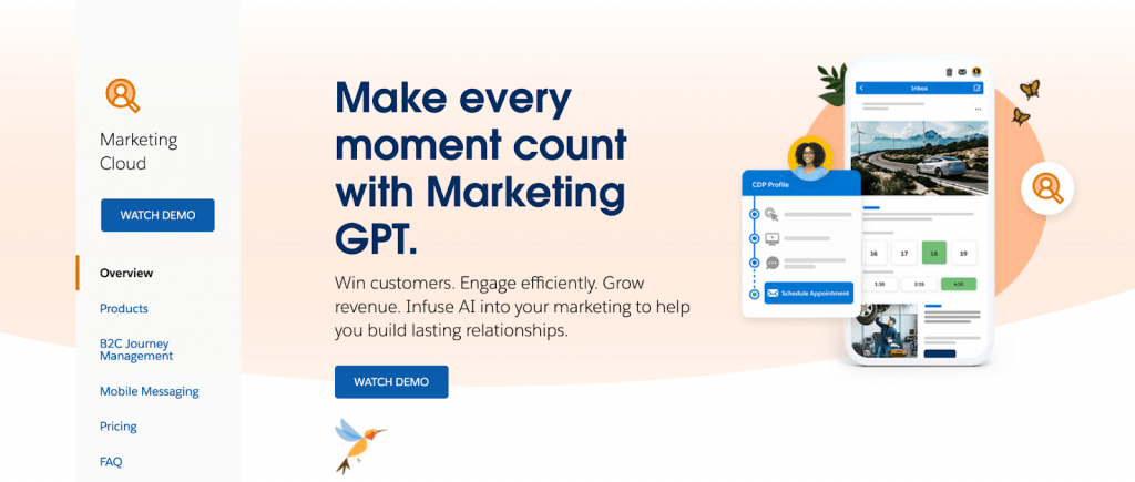 Salesforce Marketing Cloud homepage