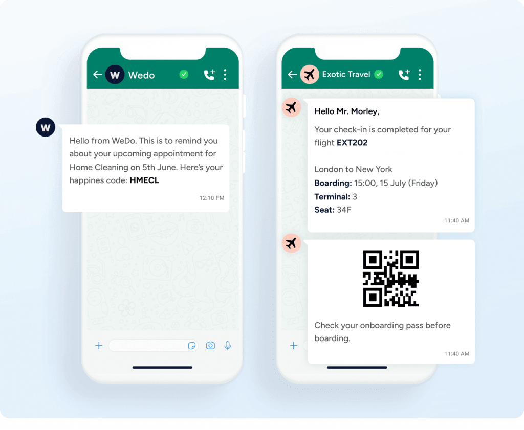 Remind customers about upcoming events on WhatsApp