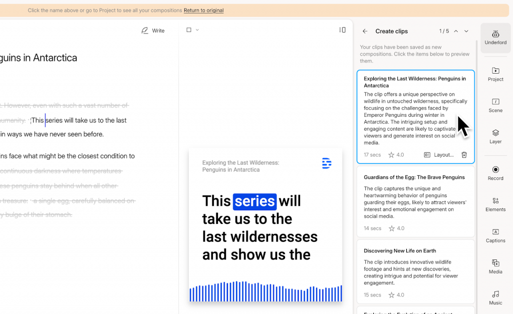 Descript’s AI Underlord for editing your videos using your transcript