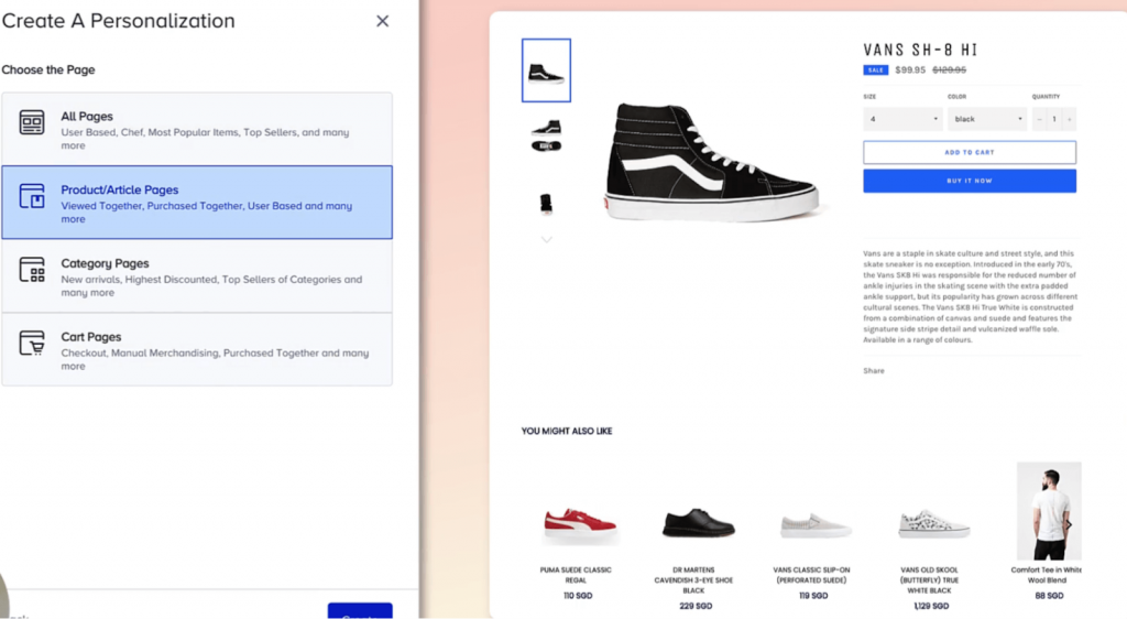 Insider's web personalization suite